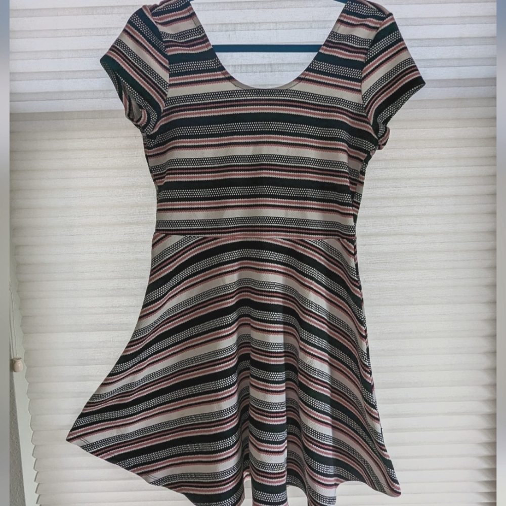 Striped skater dress